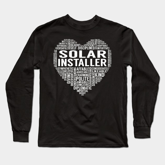Solar Installer Heart Long Sleeve T-Shirt by LotusTee